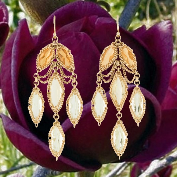 SOLD -Anthony Nak 18k Topaz and Tourmaline Earrings - Picture 2 of 7